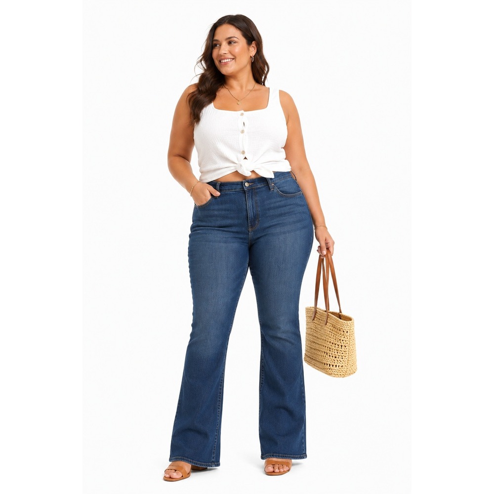Women's Jeans Universal Thread High Rise Flare Medium Wash Size 17 New With Tags